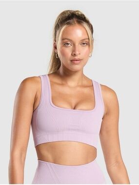 Gymshark Lavender Corset Seamless Sports Bra Sz S